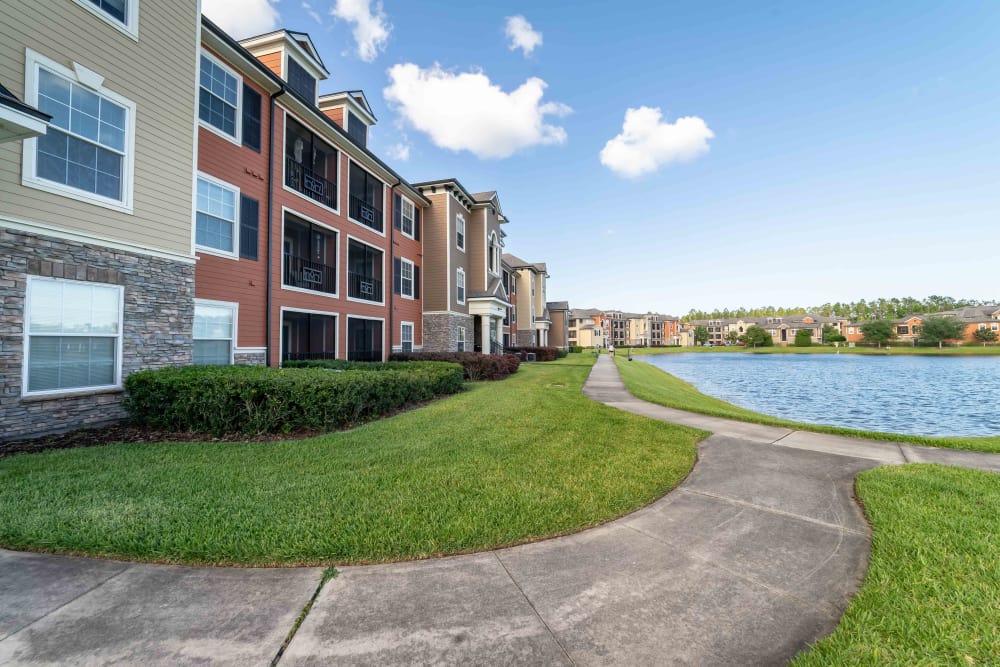 VIew of the lake at Integra Woods in Palm Coast, Florida