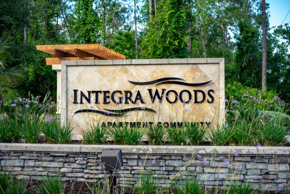 Integra Woods sign at Palm Coast in Florida