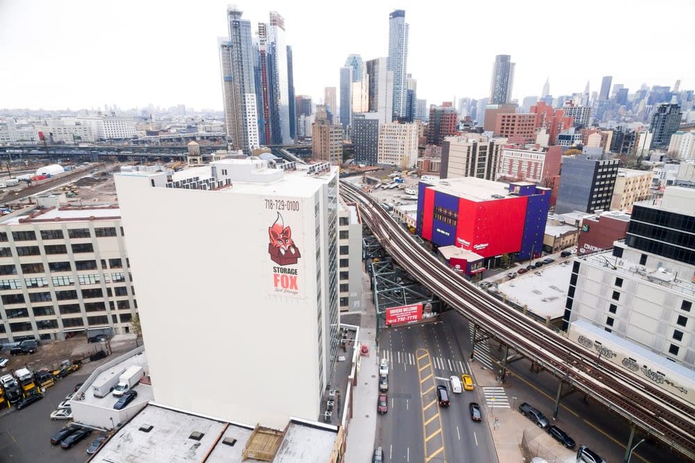 The Storage Fox building aerial view in Long Island City, New York
