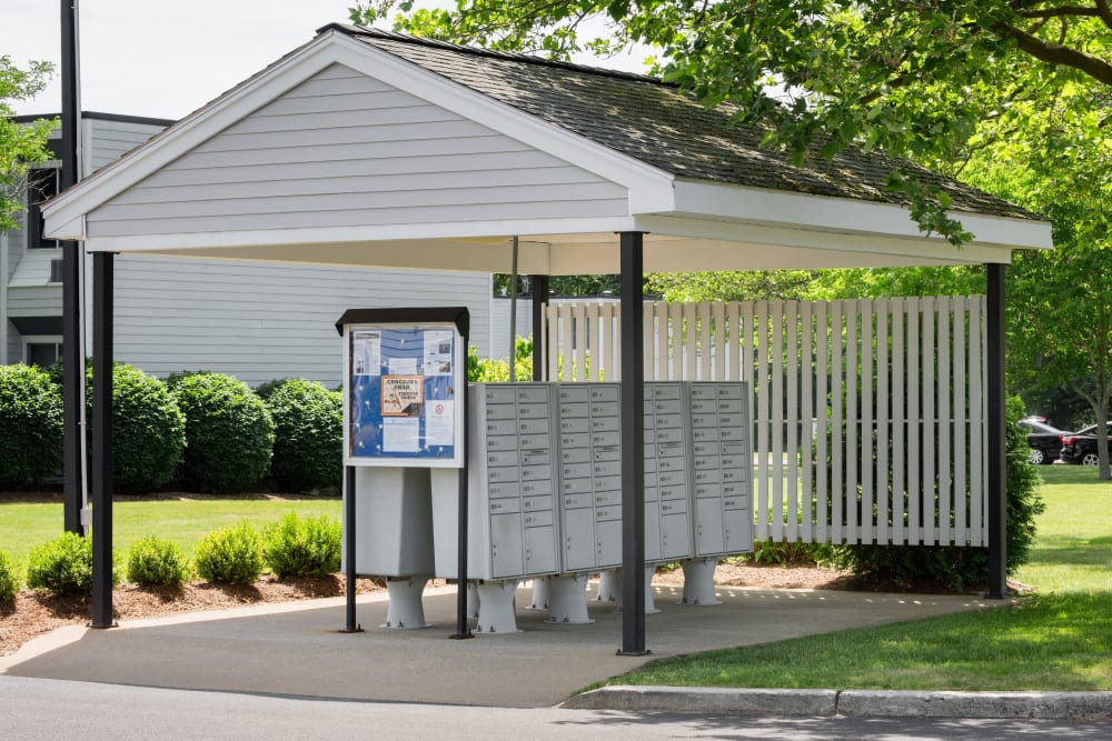 Mail boxes at Taunton Gardens in Taunton, Massachusetts