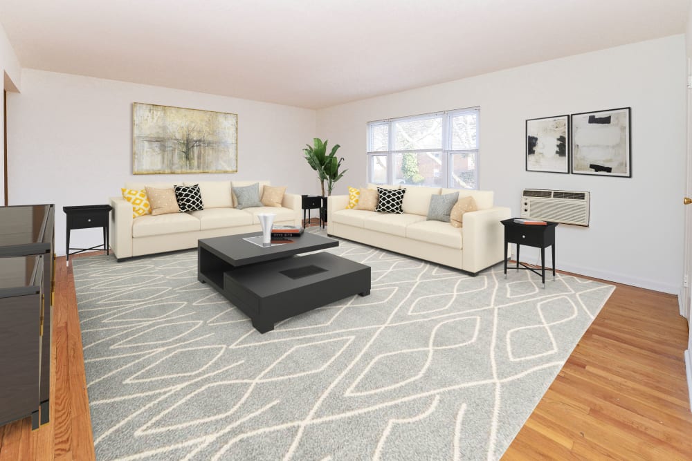 Duncan Hill Apartments offers a spacious living room in Westfield, New Jersey.