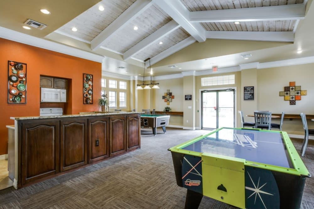 Game room with pool table at Estates on Frankford