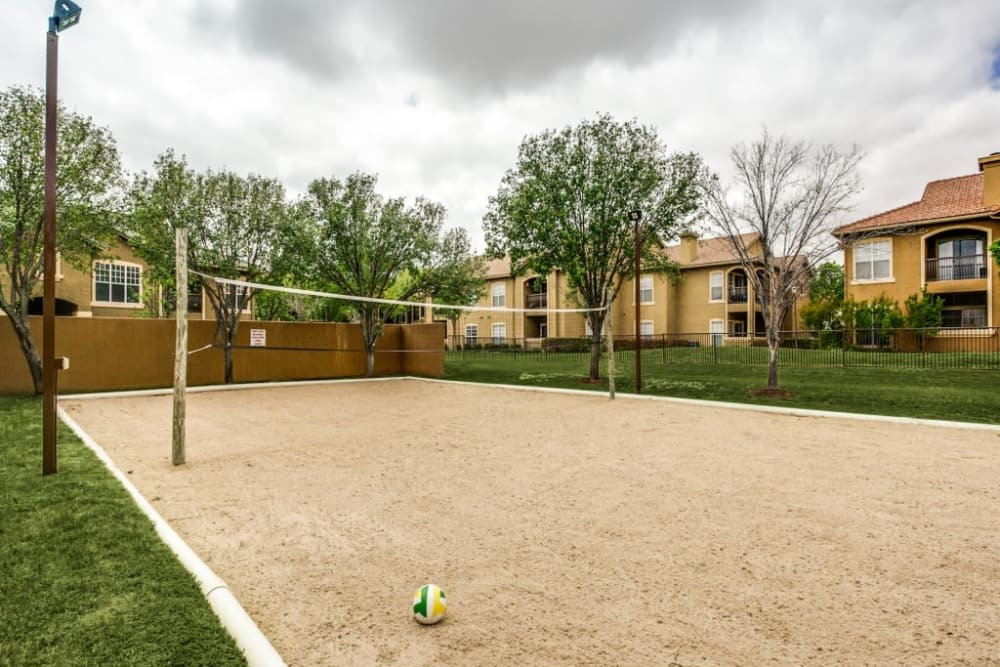 Lighted sand volleyball at Estates on Frankford