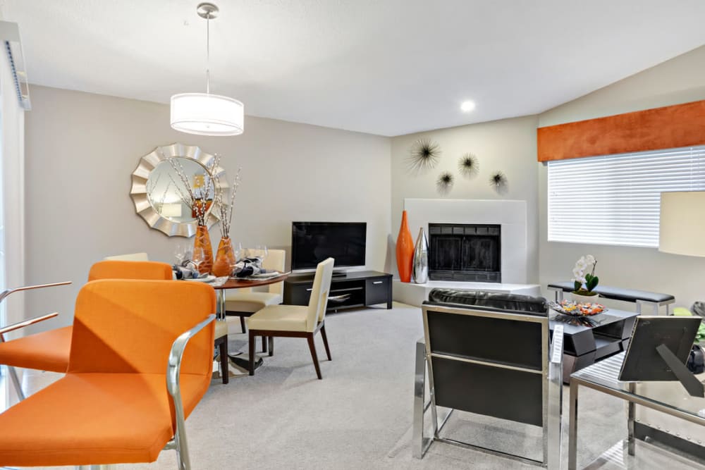 Living Room at Environs Residential Rental Community in Westminster, Colorado