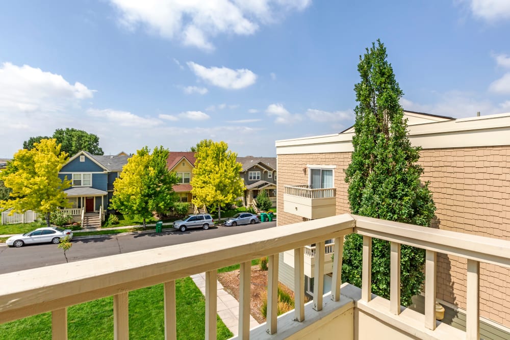 Private Balcony at Apartments in Henderson, Colorado
