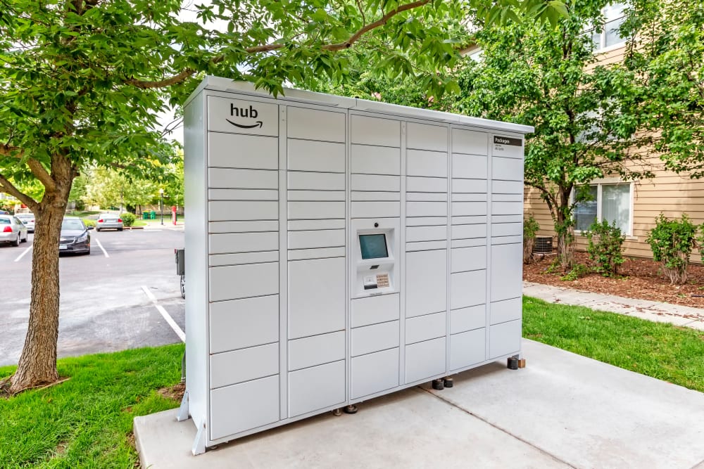 Package Lockers at Belle Creek Apartments in Henderson, Colorado