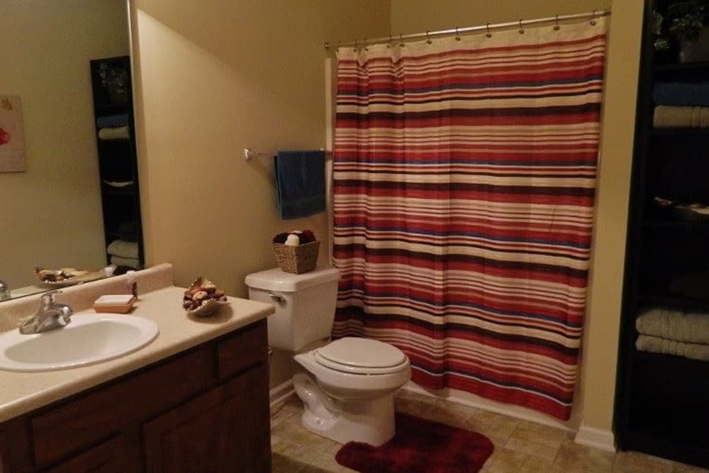 Bathroom at Autumn View Apartments in Fayetteville, North Carolina