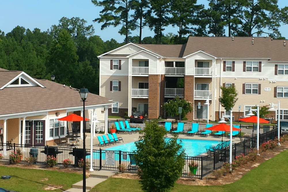 Sparkling pool at Autumn View Apartments in Fayetteville, North Carolina