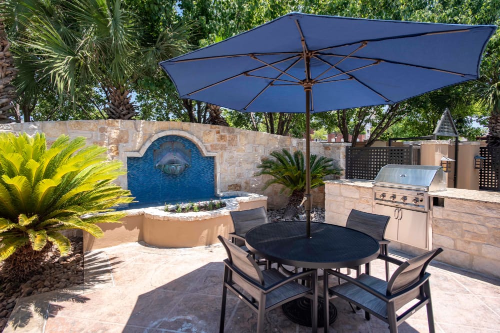 Outdoor BBQ Area at The Quarry Townhomes in San Antonio, Texas