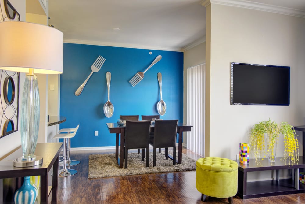 Spacious dining & Living Room at The Quarry Townhomes in San Antonio, Texas