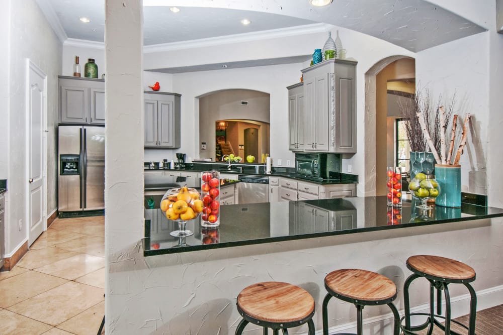 Virtual Tours And Photos Of Meritage At Steiner Ranch In Austin Tx Fully Equipped Kitchen Area In Resident Clubhouse At Meritage Steiner Ranch Austin Texas