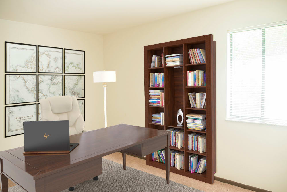 Home Office at Squires Manor Apartment Homes in South Park, Pennsylvania