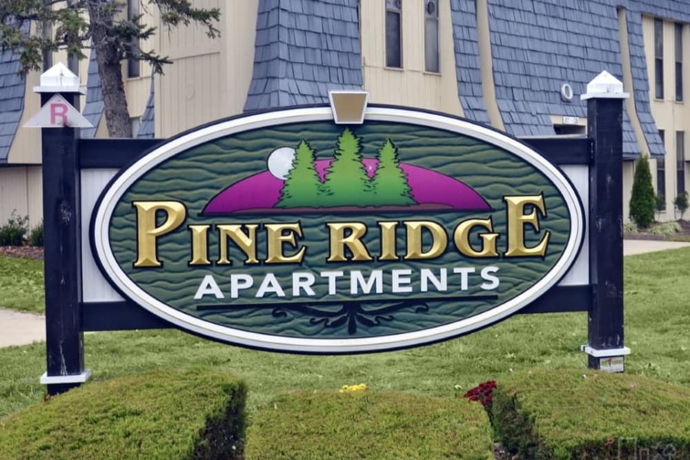 Our sign welcoming residents and their guests to Pine Ridge in Lindenwold, New Jersey