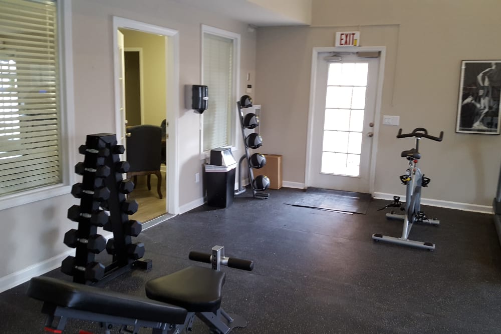 Fitness center at Sheffield Heights Apartment Homes in Nashville, Tennessee