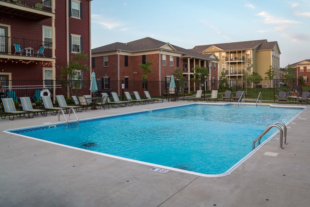 A large swimming pool at Traditions at Mid Rivers in Cottleville, Missouri