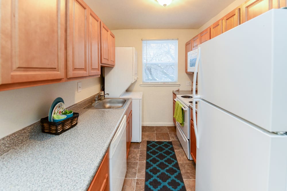 Kitchen at Woodcrest Apartment Homes in Dover, Delaware