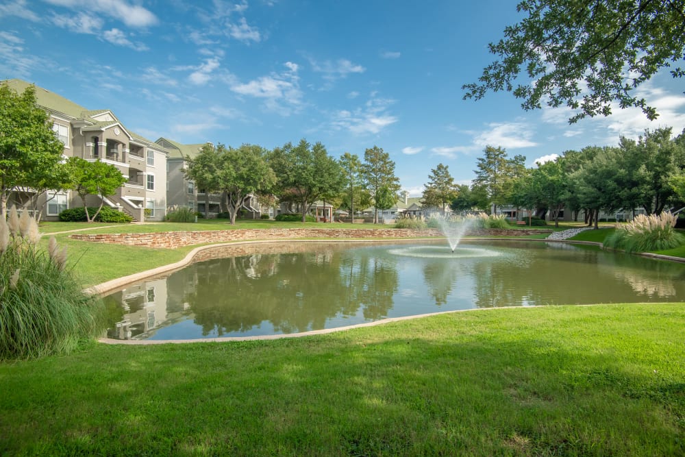 Beautiful lake view at Lakeview at Parkside in Farmers Branch, Texas