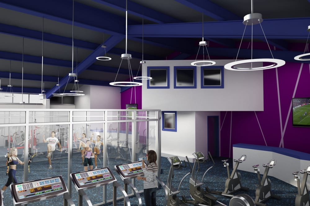 Render of our fitness center at Cove West Hartford in West Hartford, Connecticut