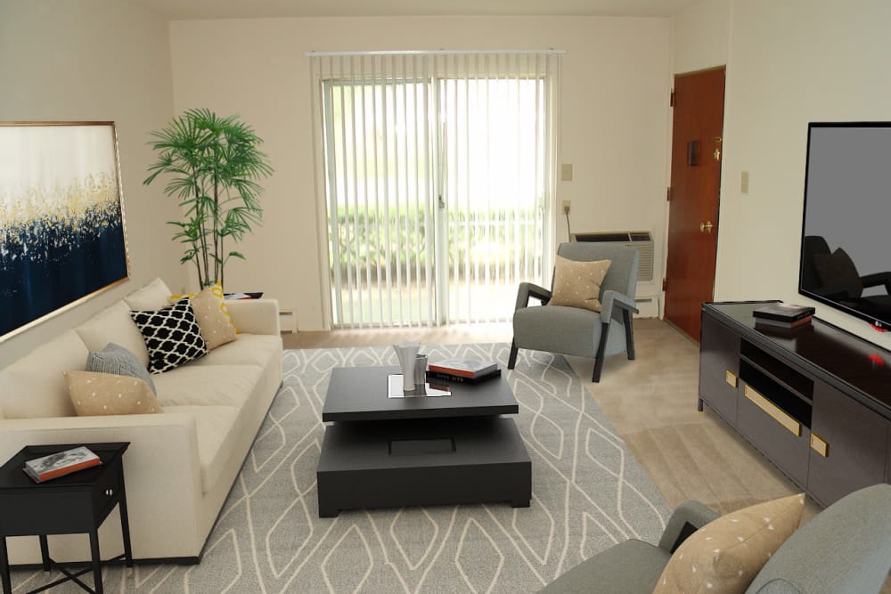Living Room at Edgewater Gardens Apartment Homes in Long Branch, New Jersey