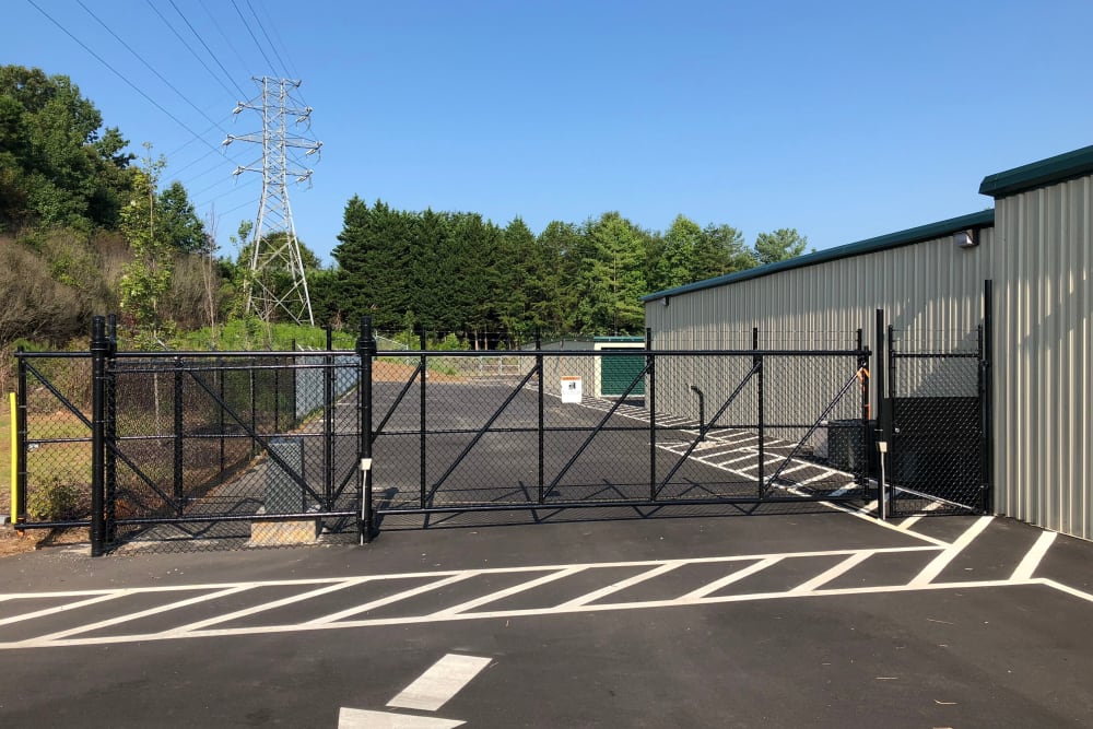 gated entry at AAA Self Storage at Randleman Rd in Greensboro, North Carolina