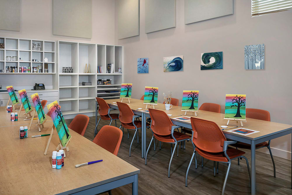 Enjoy the art room at Clearwater at Riverpark in Oxnard, California