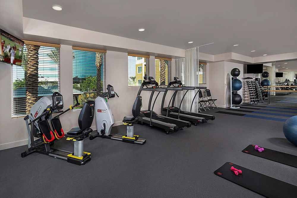 Fitness center at Clearwater at Riverpark in Oxnard, California