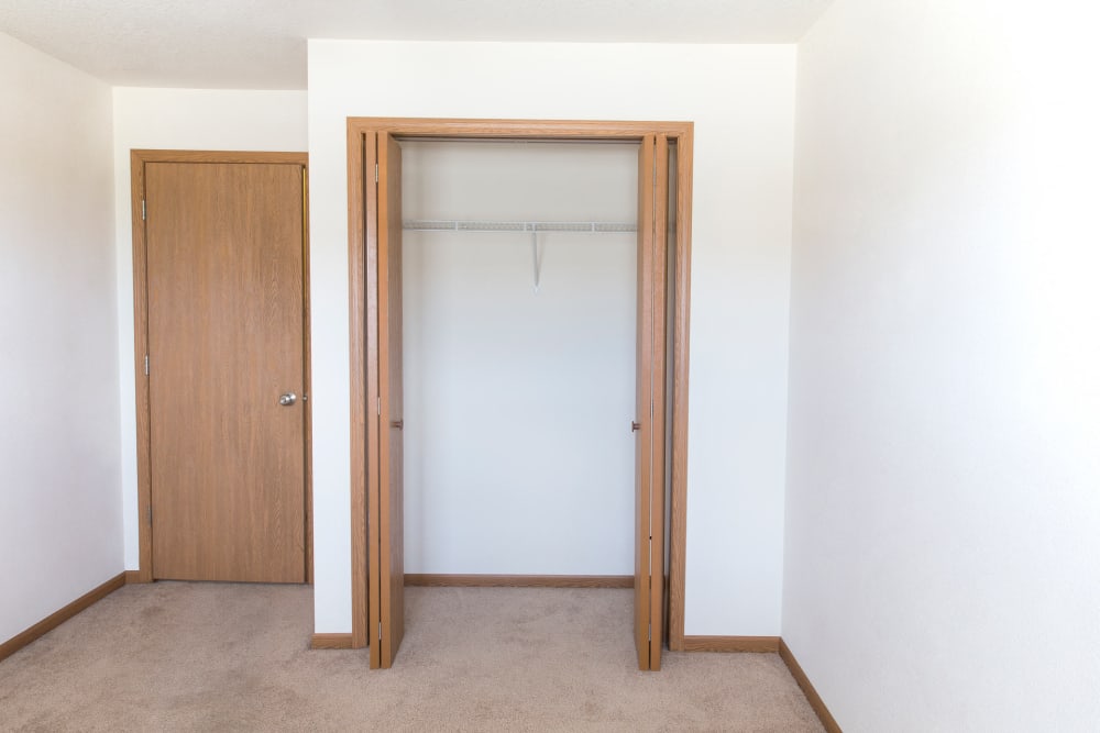 Closet in a bedroom at West Towne in Ames, Iowa