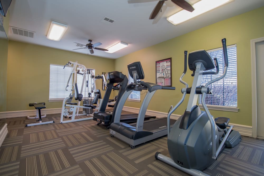 Fitness center at Newport Wichita in Wichita, Kansas