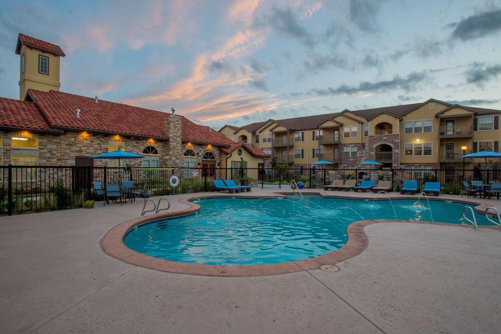 Swimming pool at Portofino Apartments in Wichita, Kansas