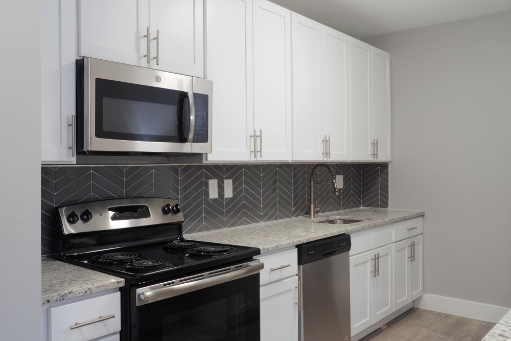 Modern kitchen at Cove West Hartford in West Hartford, Connecticut