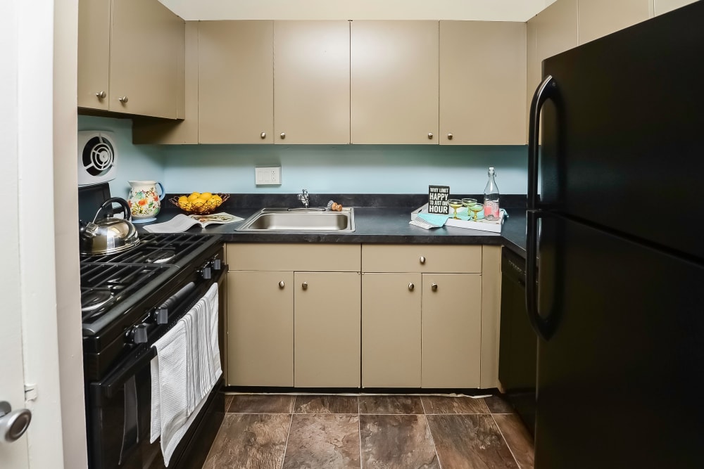 Kitchen at Camp Hill Plaza Apartment Homes in Camp Hill, Pennsylvania