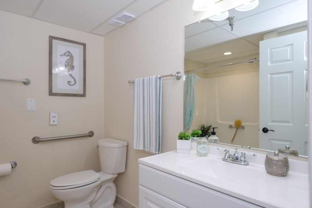 Bathroom model at Grand Villa of New Port Richey in Florida