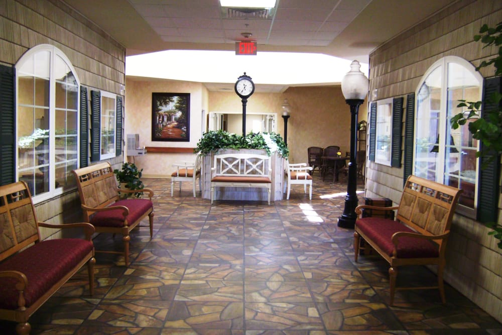 Town square hall at Springhurst Health Campus in Greenfield, Indiana