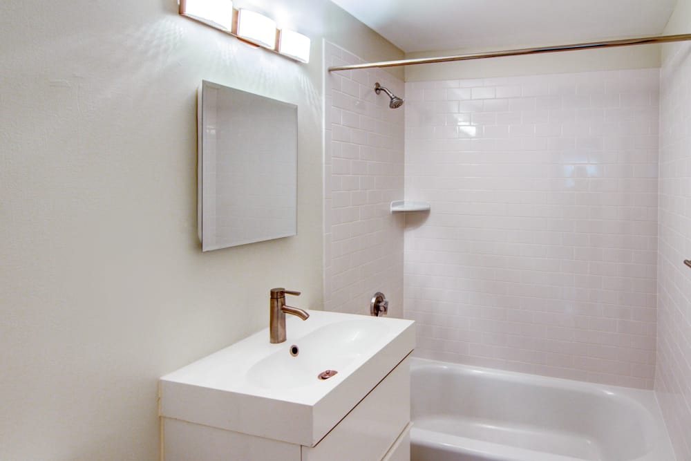 Bathroom at Bulldog Apartments in New Haven, Connecticut