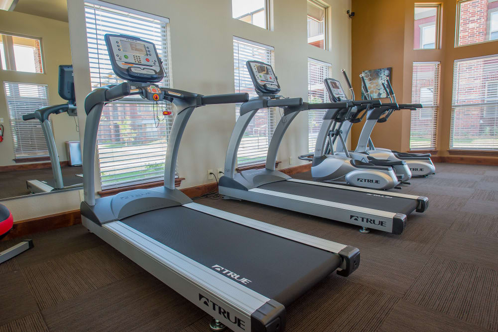 Fitness center for residents at Icon at Norman in Norman, Oklahoma