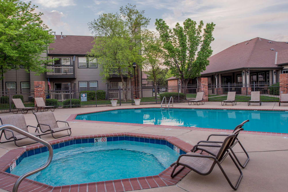 Huntington Park Apartments offers a swimming pool in Wichita, Kansas