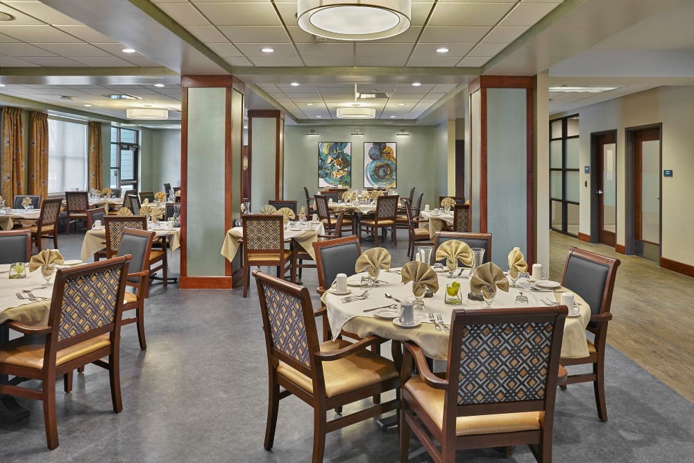 Community dining room for residents at The Springs of Richmond in Richmond, Indiana