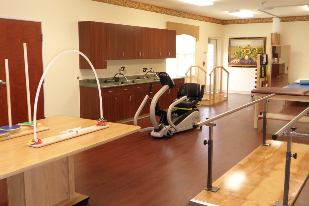 Therapy gym at Greenleaf Health Campus in Elkhart, Indiana