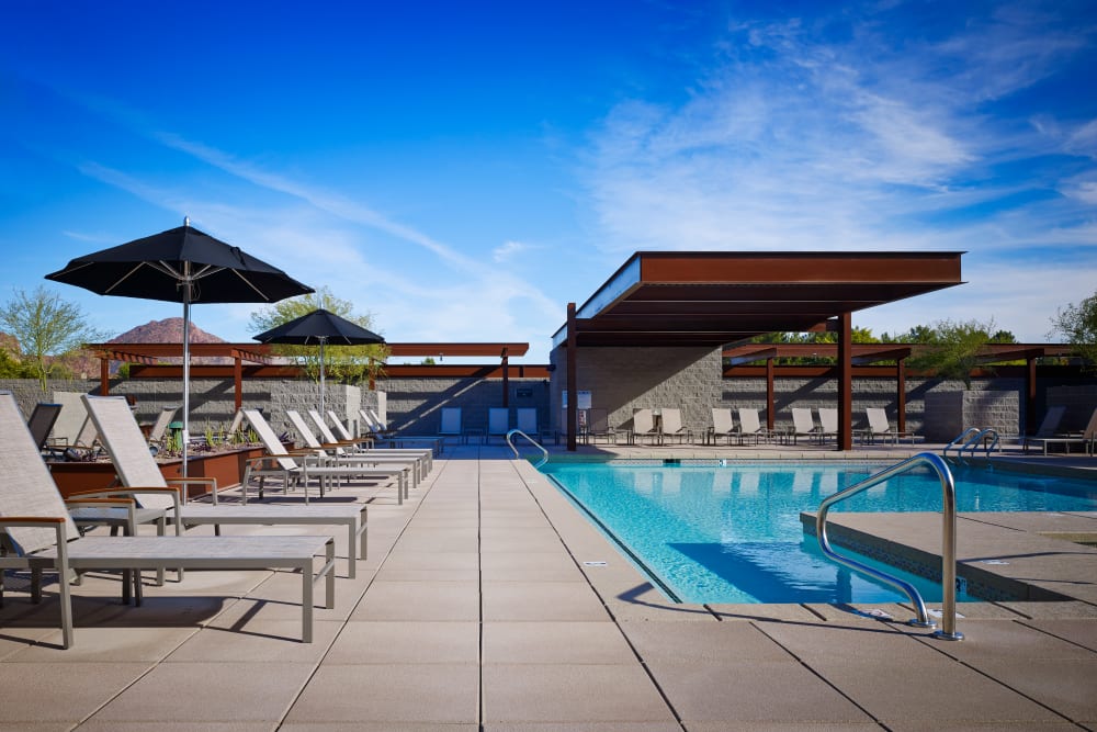 Beautiful swimming pool area at Domus in Phoenix, Arizona