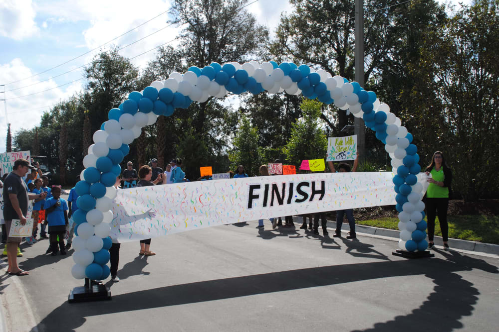 The finish line of a race near at WRH Realty Services, Inc i