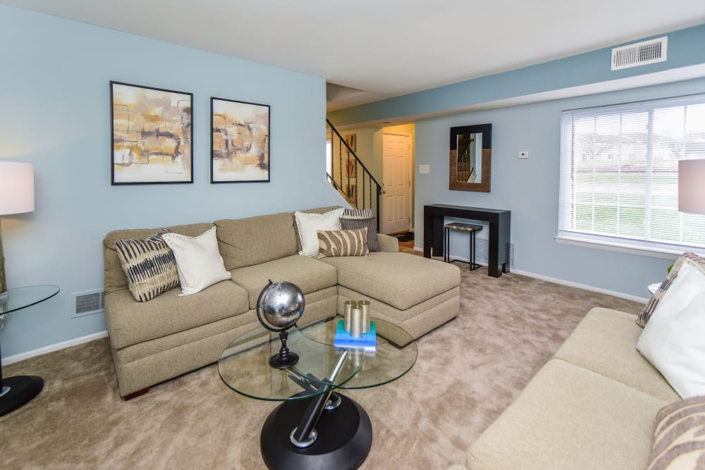 Living Room at Montgomery Woods Townhomes in Harleysville, PA