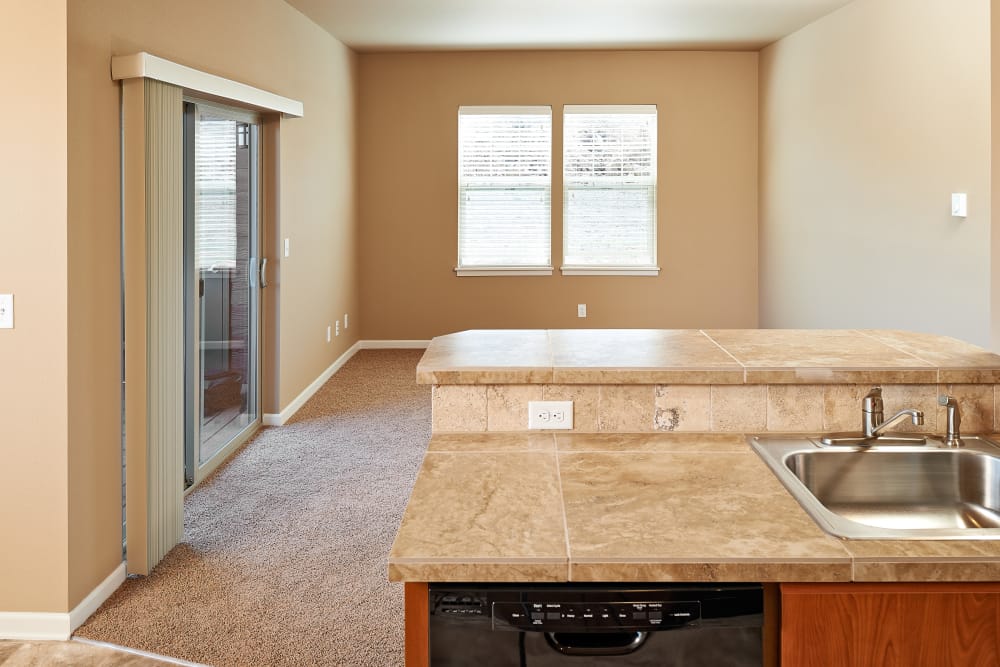 empty kitchen at Orchard Ridge in Salem, Oregon