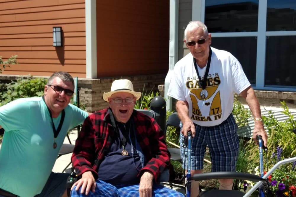 Senior residents enjoying the outdoors at The Springs at Lafayette in Lafayette, Indiana