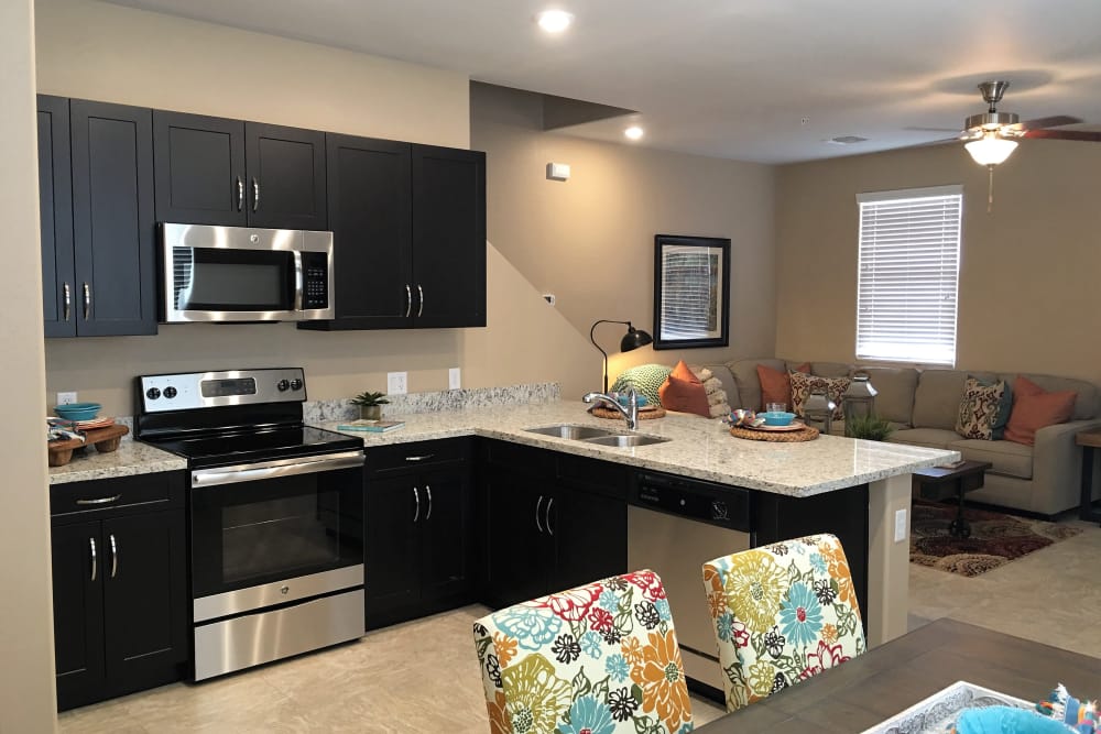Gourmet kitchen in model home at BB Living at Vistancia in Peoria, Arizona