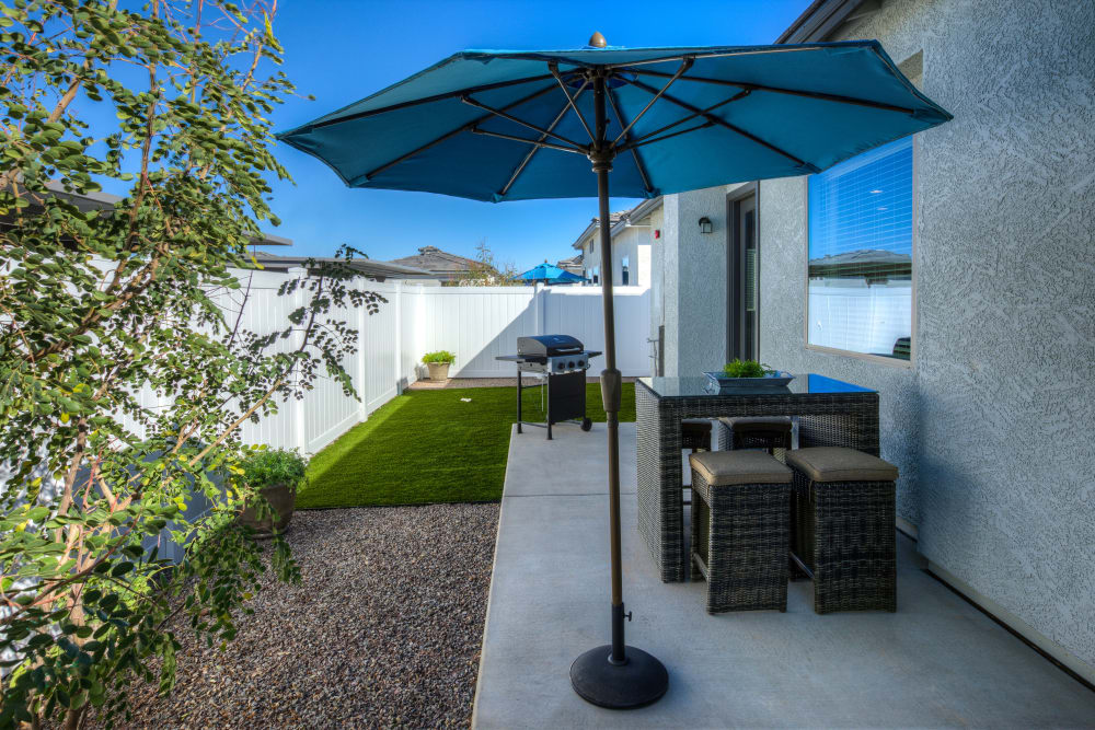 Resident patio at Christopher Todd Communities On Greenway in Surprise, Arizona