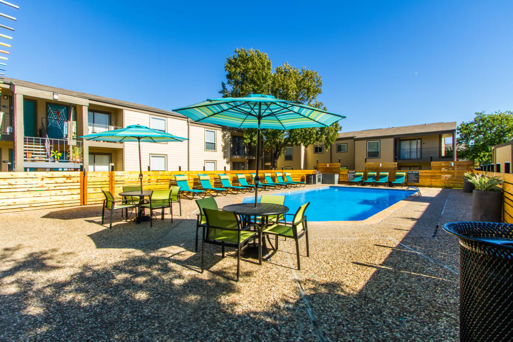 Resort inspiring pool at Sausalito Apartments in College Station, Texas