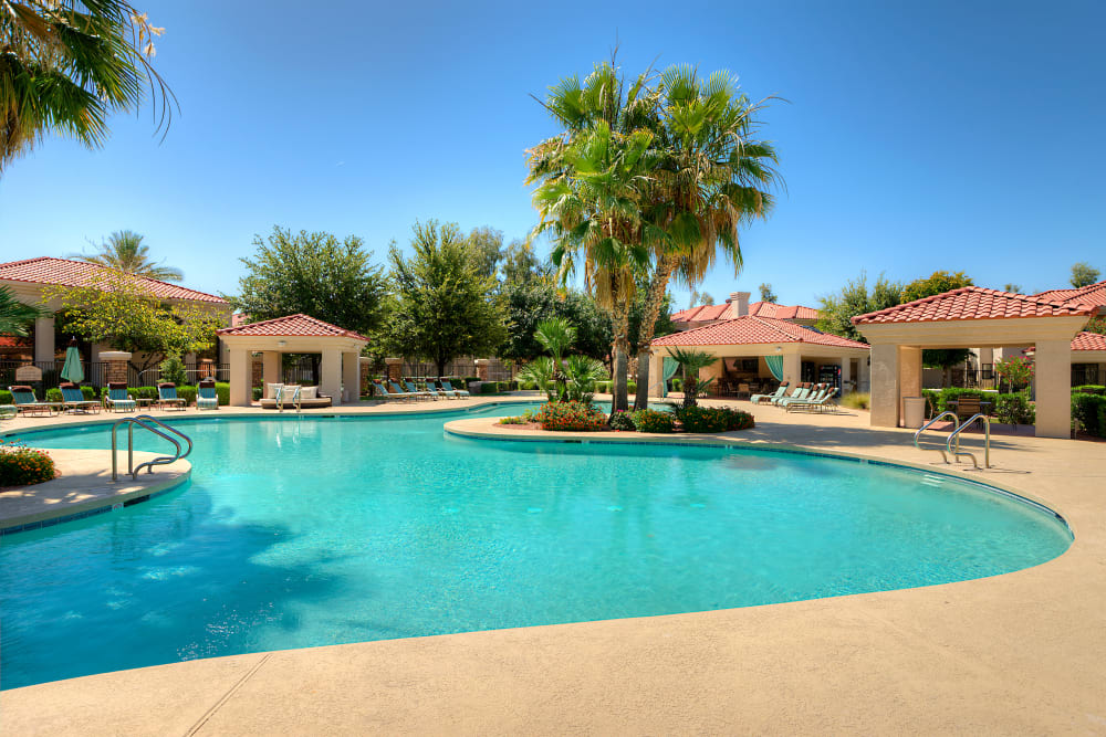Beautiful swimming pool at San Cervantes in Chandler, Arizona