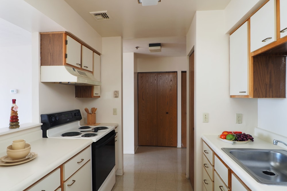 Modern kitchen at Element 250 in Hartford, Connecticut