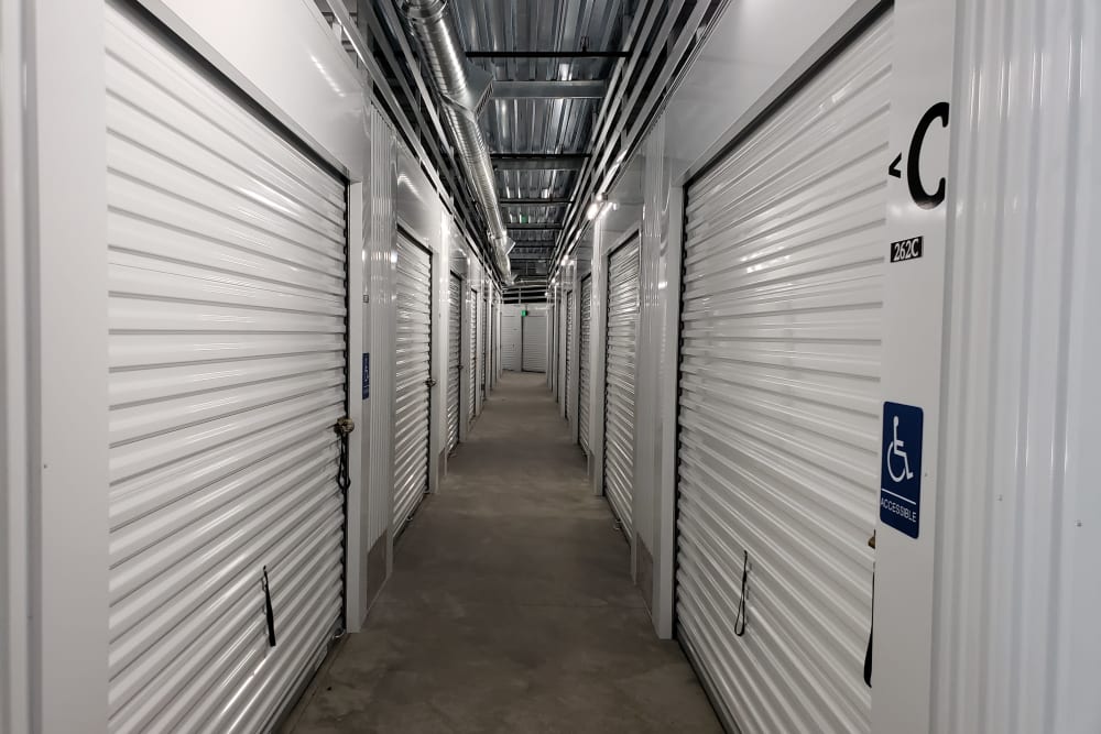 Indoor storage at Cascade Self Storage in Roseburg, Oregon