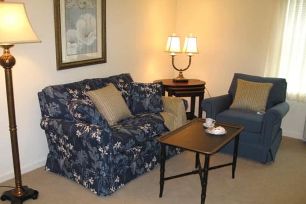 model living space at The Birches at Harleysville in Harleysville, Pennsylvania